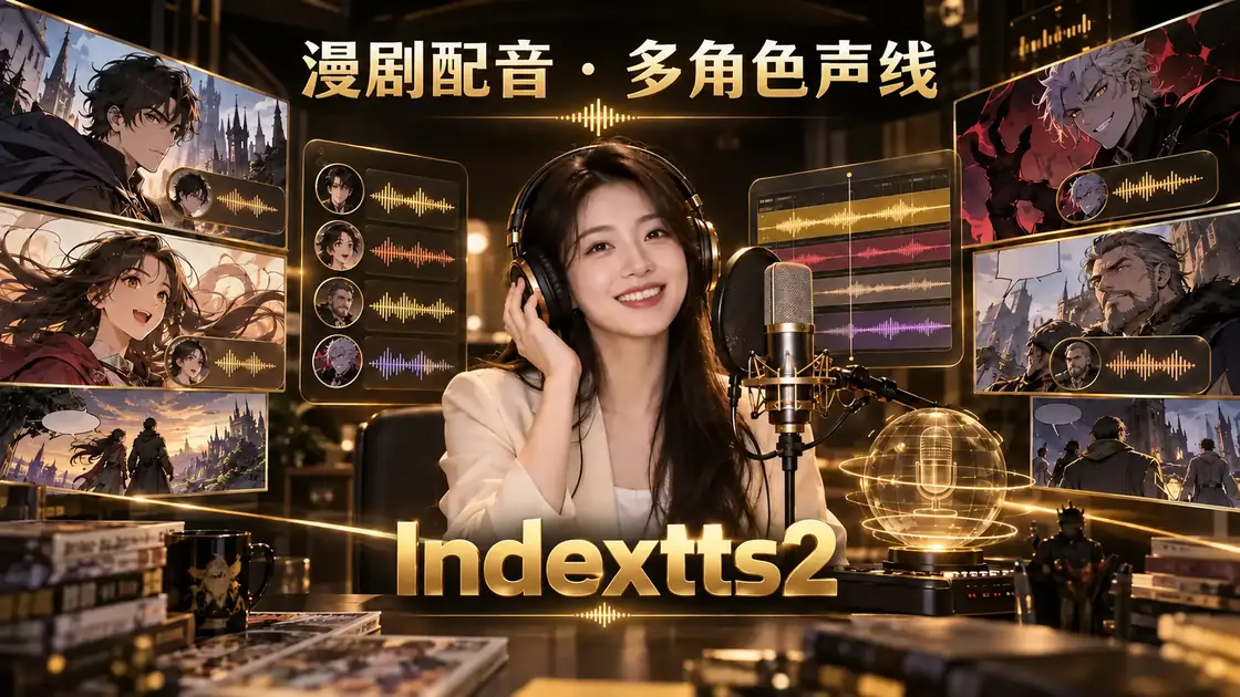 Indextts2 漫剧多角色配音：女生录音、角色声线与漫画分镜